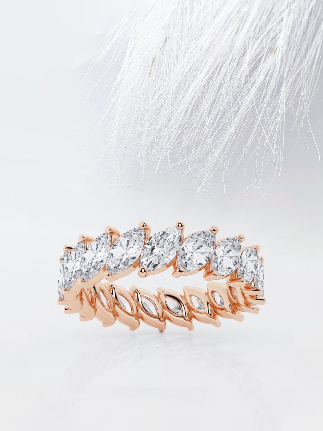 Marquise FG-VS2 Lab Grown Diamond Full Eternity Wedding Band