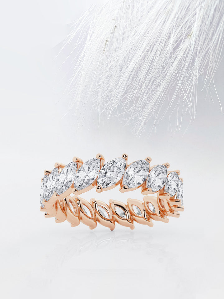 Marquise FG-VS2 Lab Grown Diamond Full Eternity Wedding Band