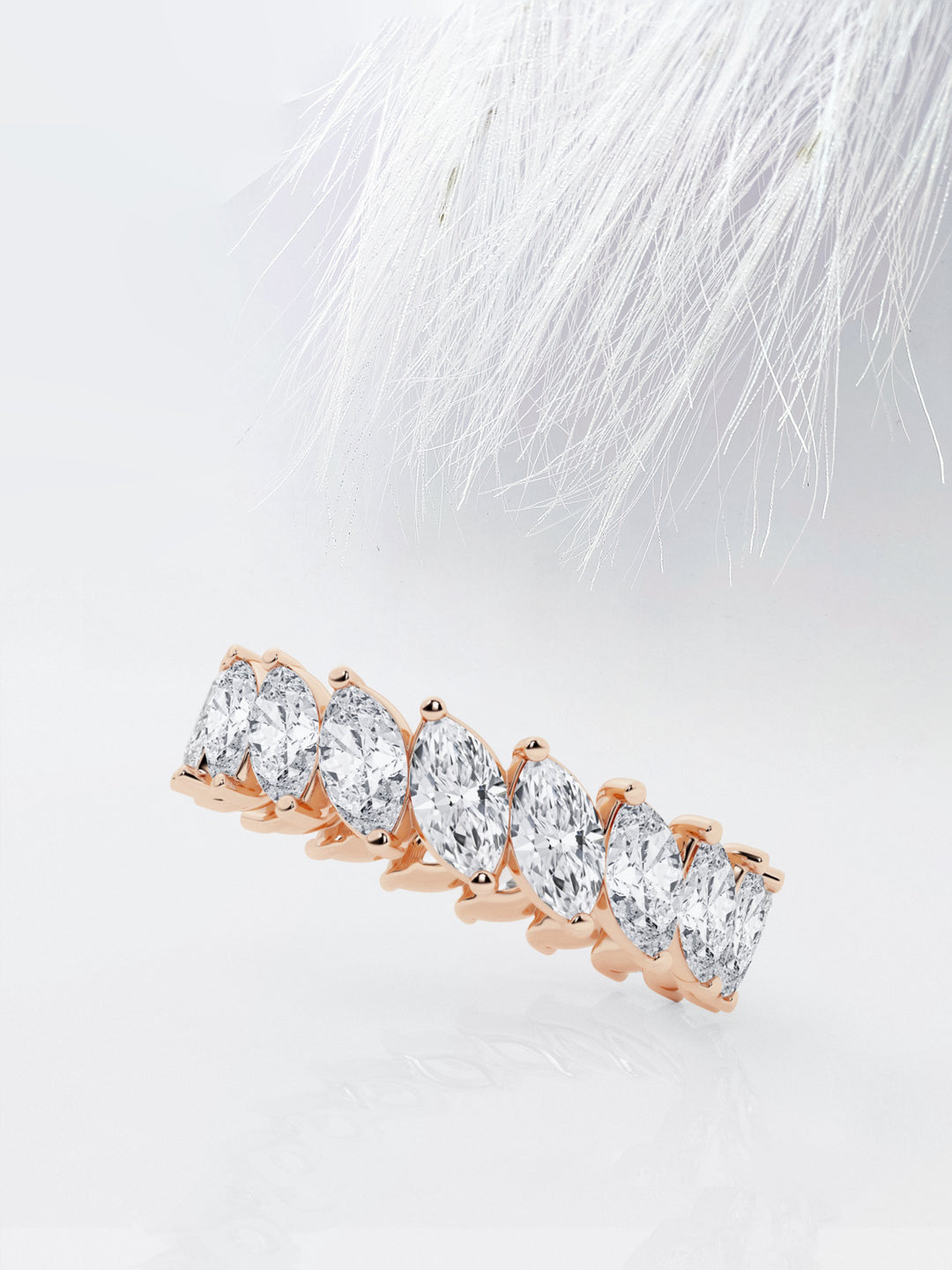 Marquise FG-VS2 Lab Grown Diamond Full Eternity Wedding Band