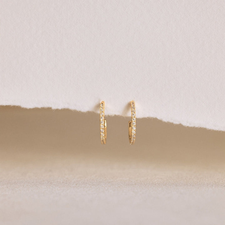 Round Cut Diamond Huggie Hoop Earrings Earrings for Women