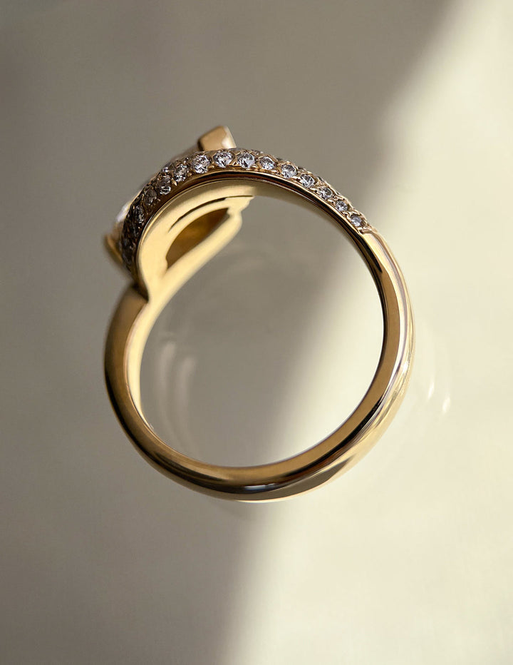 1.50CT-2.50CT Champagne Marquise Cut Lab Grown Diamond Engagement Ring