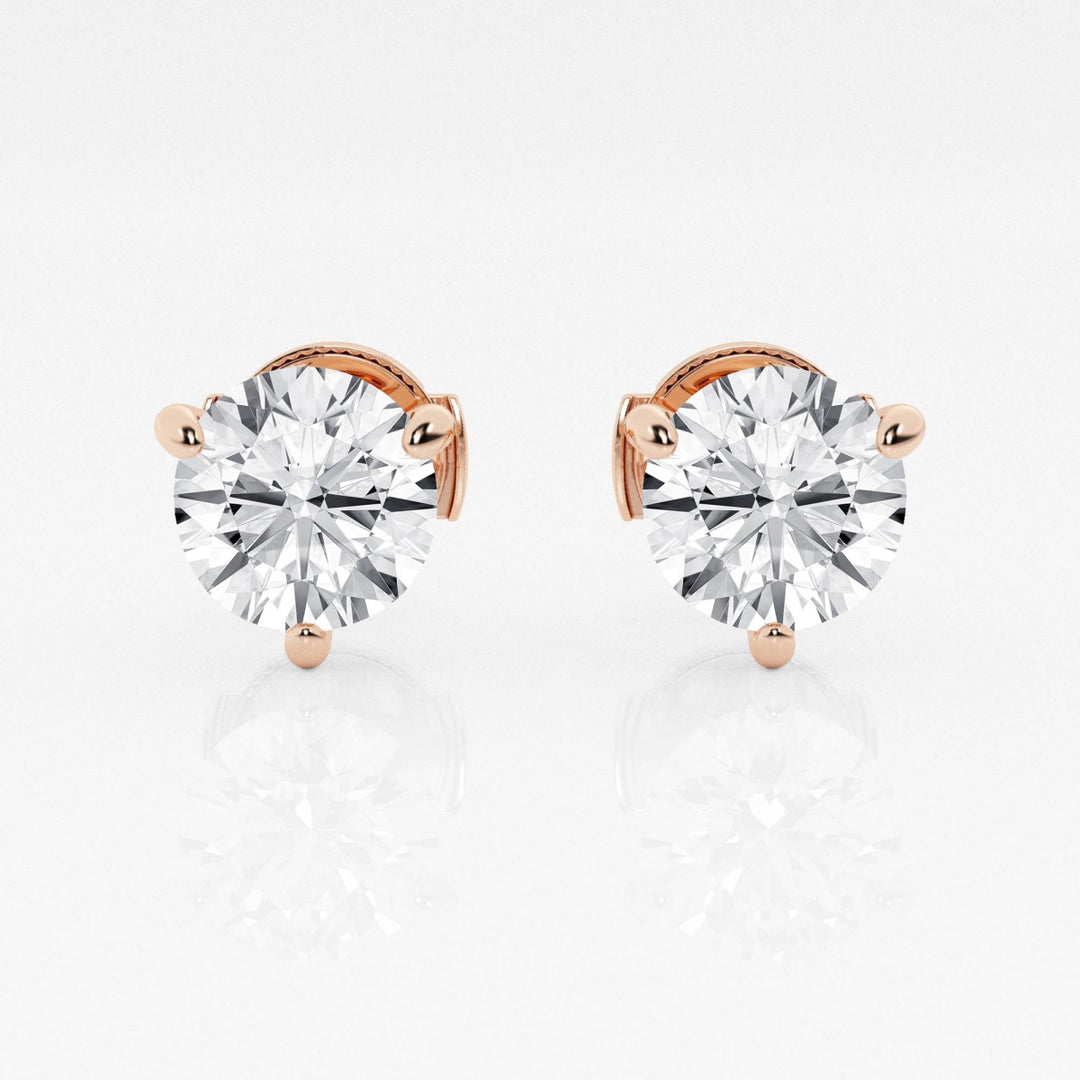 3ct Round FG-VS2 Lab-Grown Diamond Stud Earrings For Women