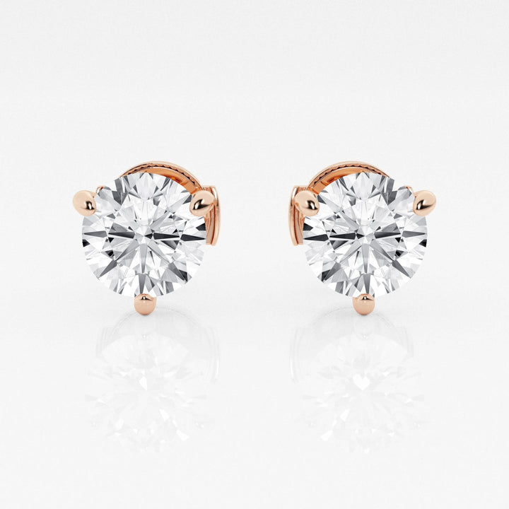 3ct Round FG-VS2 Lab-Grown Diamond Stud Earrings For Women