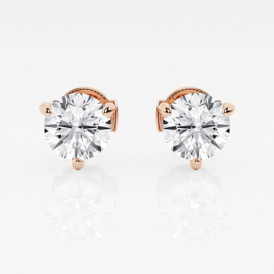 3ct Round FG-VS2 Lab-Grown Diamond Stud Earrings For Women