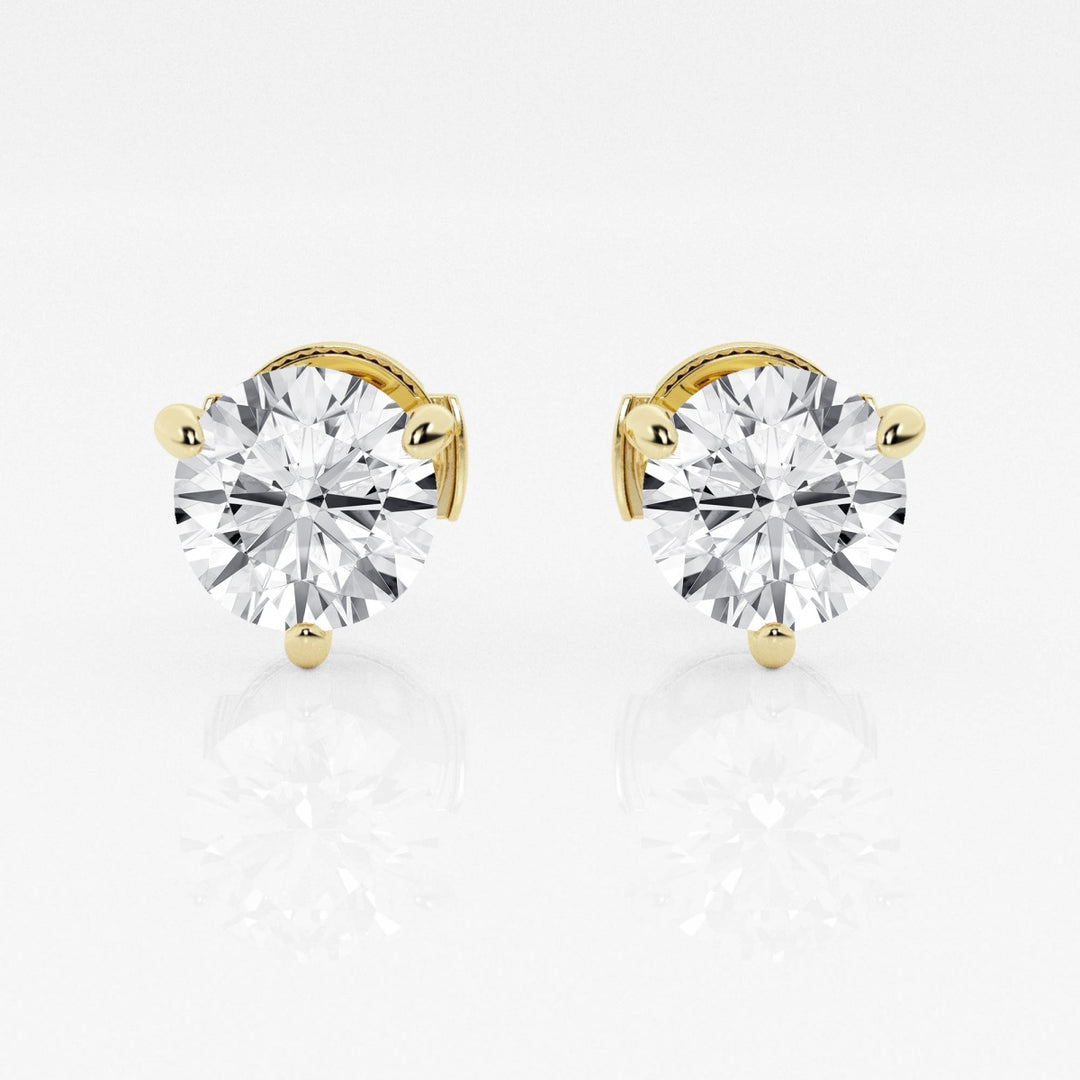 3ct Round FG-VS2 Lab-Grown Diamond Stud Earrings For Women