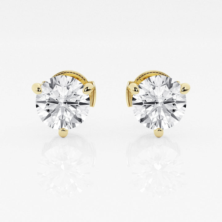 3ct Round FG-VS2 Lab-Grown Diamond Stud Earrings For Women