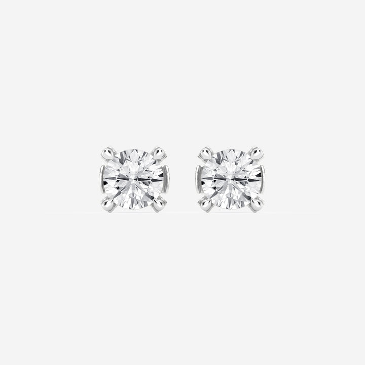 Round FG-VS2 Lab-Grown Diamond Bridge Stud Earrings For Women