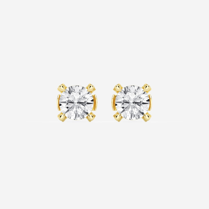 Round FG-VS2 Lab-Grown Diamond Bridge Stud Earrings For Women