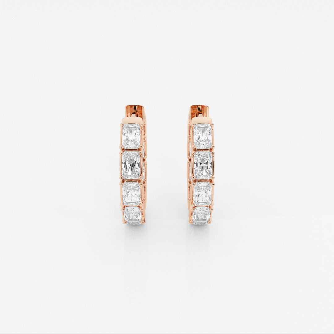 Emerald Cut FG-VS2 Lab-Grown Diamond Stud Earrings