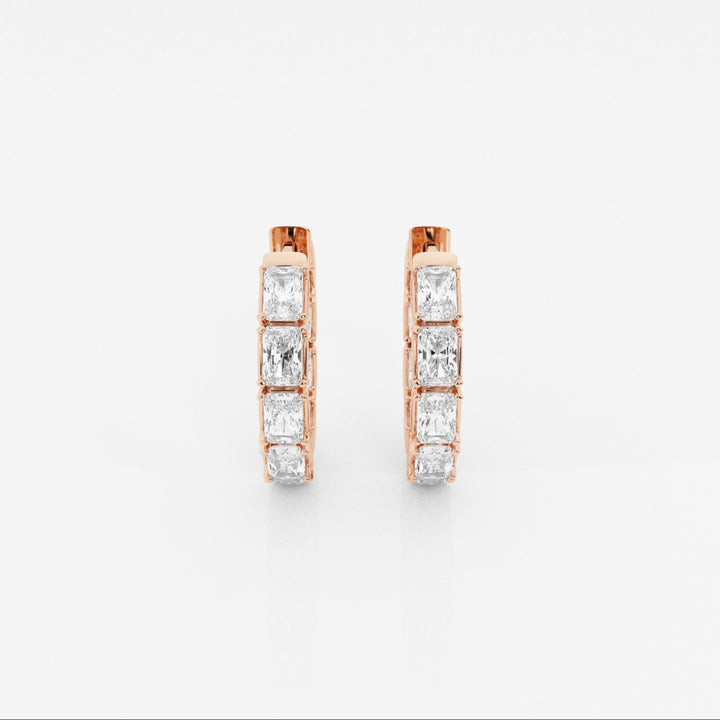 Emerald Cut FG-VS2 Lab-Grown Diamond Stud Earrings