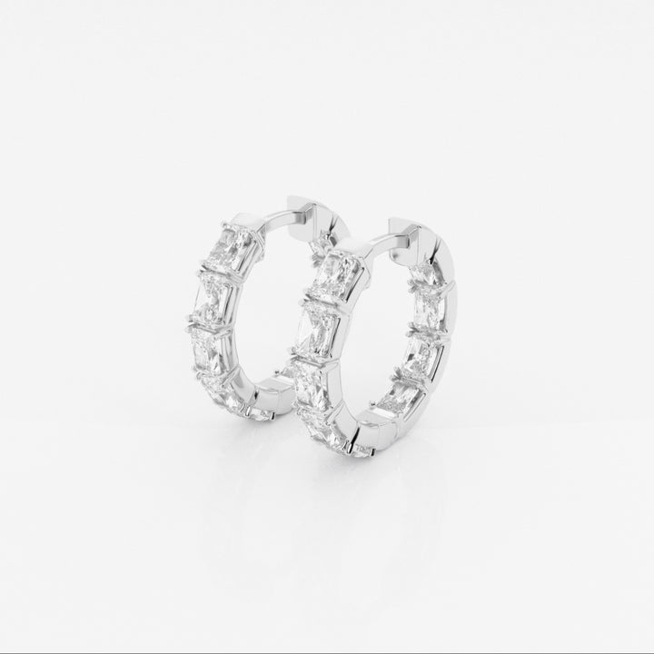 Emerald Cut FG-VS2 Lab-Grown Diamond Stud Earrings