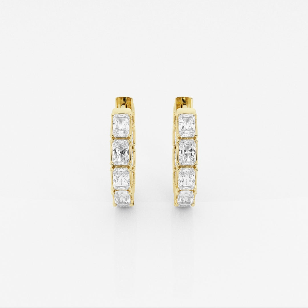 Emerald Cut FG-VS2 Lab-Grown Diamond Stud Earrings