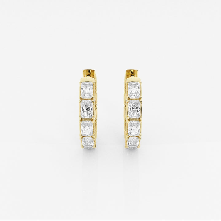 Emerald Cut FG-VS2 Lab-Grown Diamond Stud Earrings