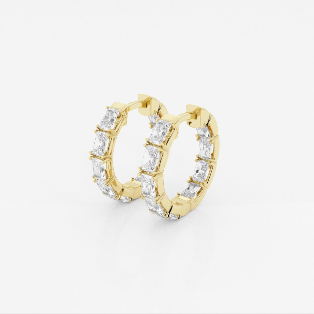 Emerald Cut FG-VS2 Lab-Grown Diamond Stud Earrings