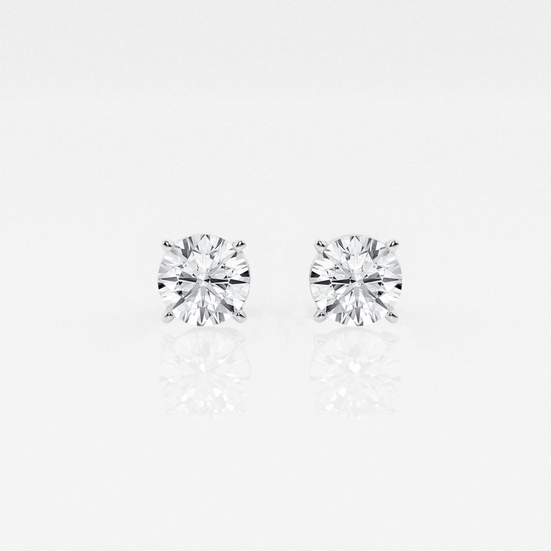 Round FG-VS2 Lab-Grown Diamond Solitaire Stud Earrings