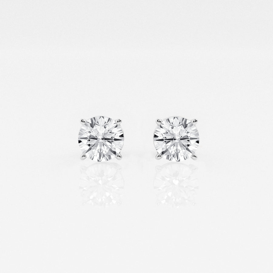 Round FG-VS2 Lab-Grown Diamond Solitaire Stud Earrings
