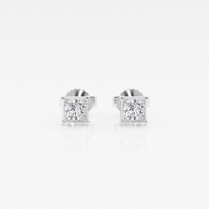 Princess FG-VS2 Lab-Grown Diamond Solitaire Stud Earrings