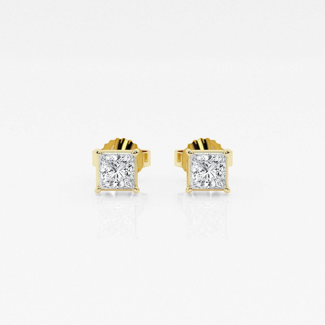 Princess FG-VS2 Lab-Grown Diamond Solitaire Stud Earrings
