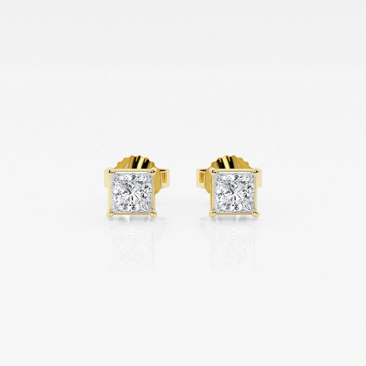 Princess FG-VS2 Lab-Grown Diamond Solitaire Stud Earrings