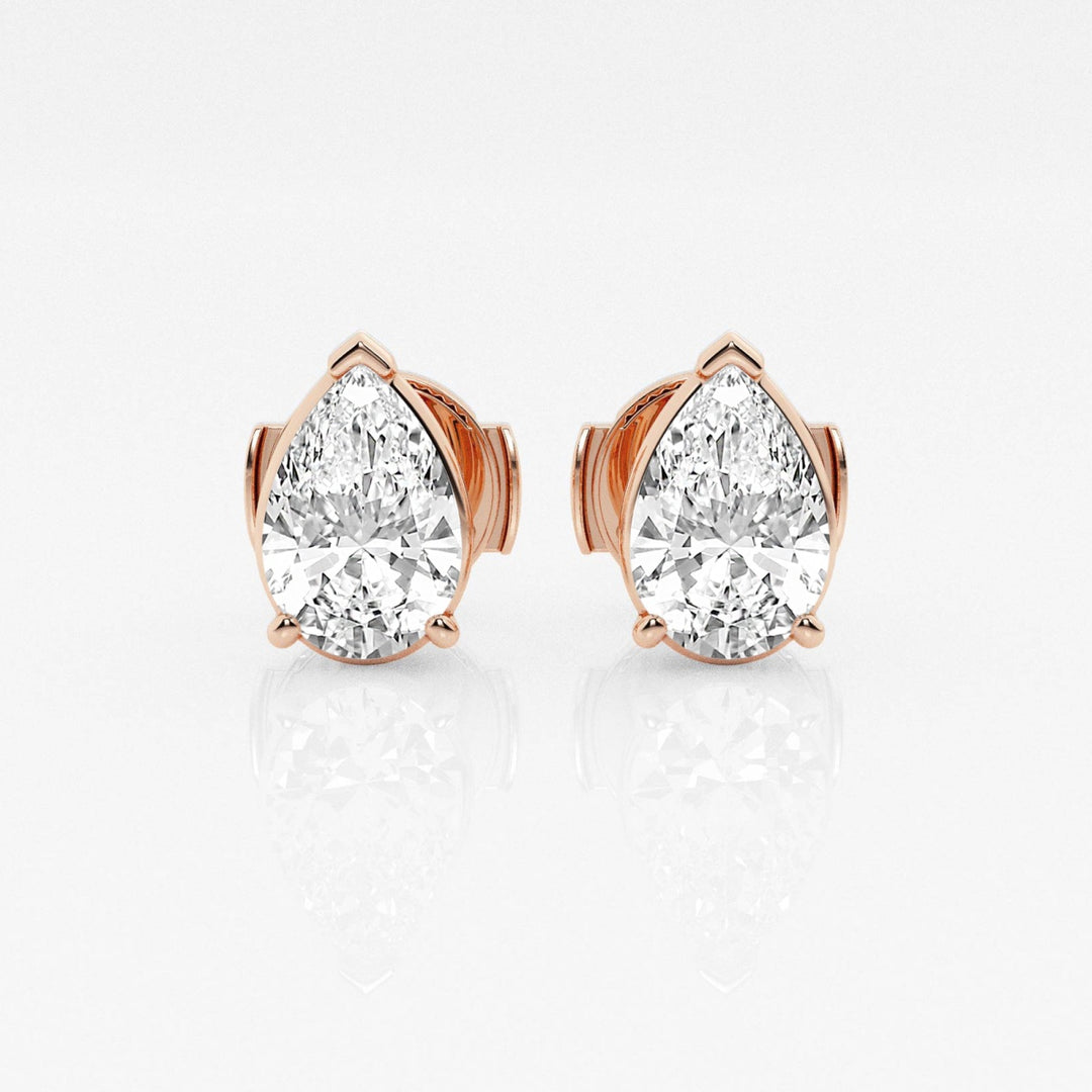 Pear FG-VS2 Lab-Grown Diamond Solitaire Stud Earrings