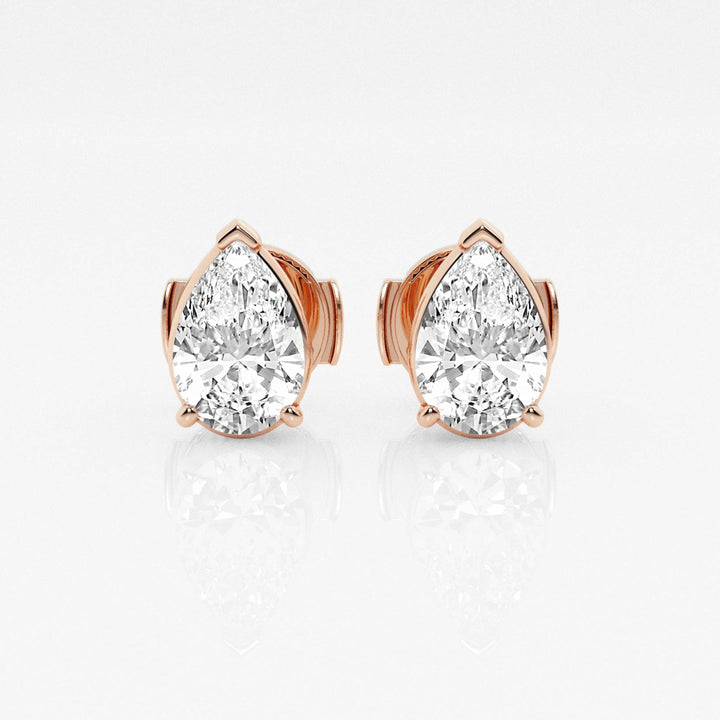 Pear FG-VS2 Lab-Grown Diamond Solitaire Stud Earrings