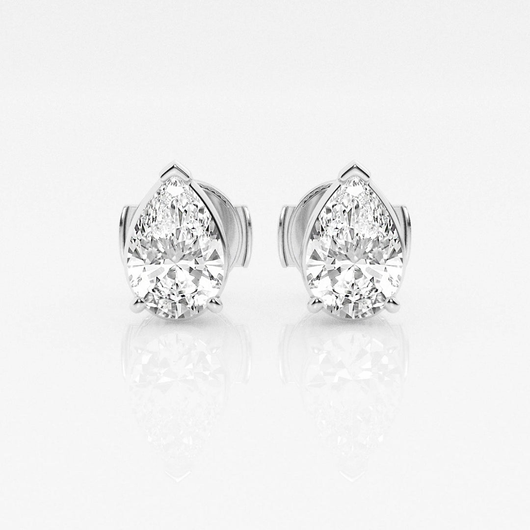 Pear FG-VS2 Lab-Grown Diamond Solitaire Stud Earrings