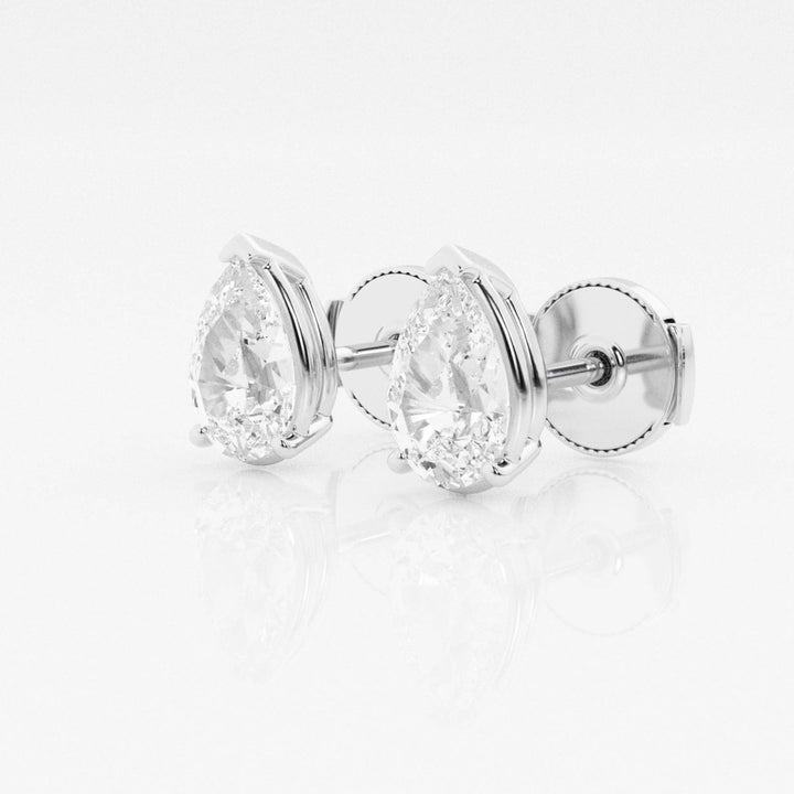 Pear FG-VS2 Lab-Grown Diamond Solitaire Stud Earrings