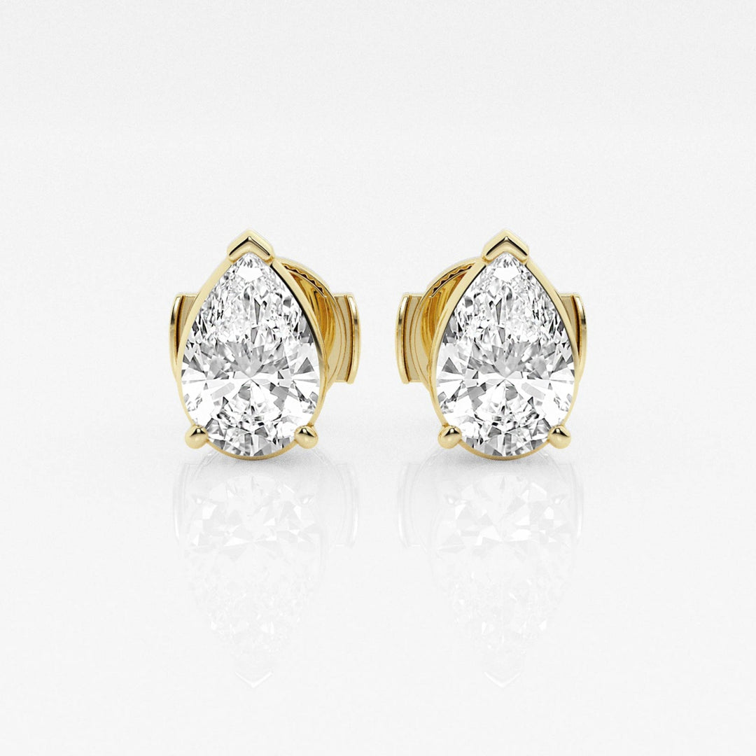 Pear FG-VS2 Lab-Grown Diamond Solitaire Stud Earrings