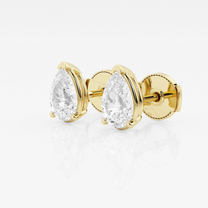 Pear FG-VS2 Lab-Grown Diamond Solitaire Stud Earrings