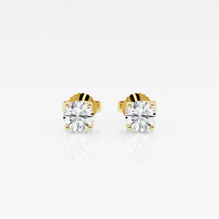 Round FG-VS2 Lab-Grown Diamond Stud Earrings For Women