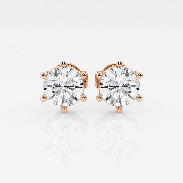 Round FG-VS2 Lab-Grown Diamond Solitaire Stud Earrings