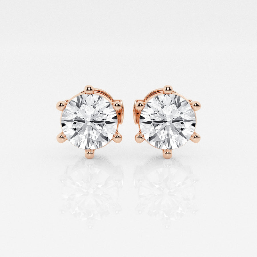 Round FG-VS2 Lab-Grown Diamond Solitaire Stud Earrings