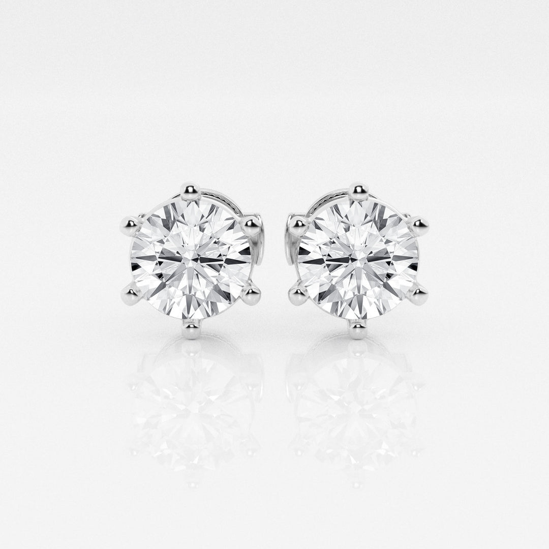 Round FG-VS2 Lab-Grown Diamond Solitaire Stud Earrings