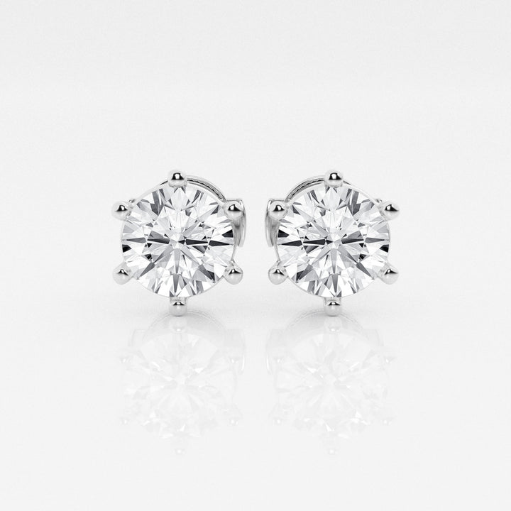 Round FG-VS2 Lab-Grown Diamond Solitaire Stud Earrings