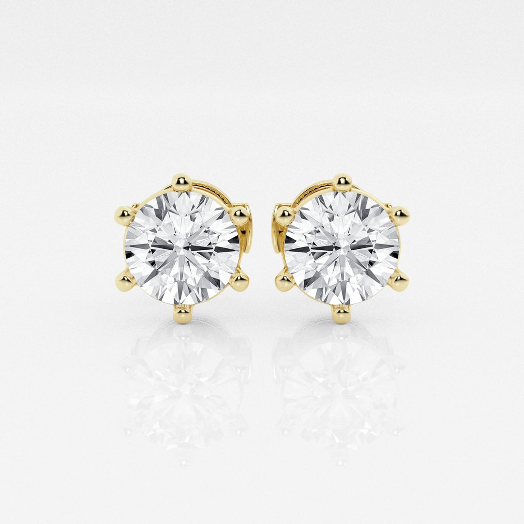 Round FG-VS2 Lab-Grown Diamond Solitaire Stud Earrings