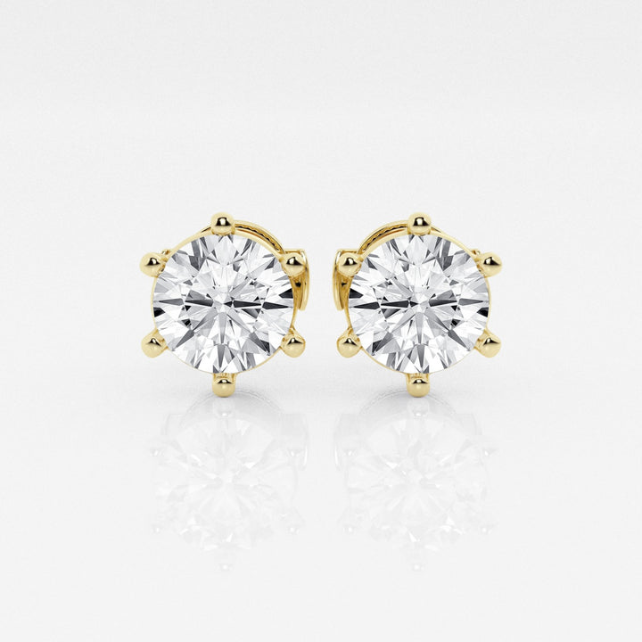 Round FG-VS2 Lab-Grown Diamond Solitaire Stud Earrings
