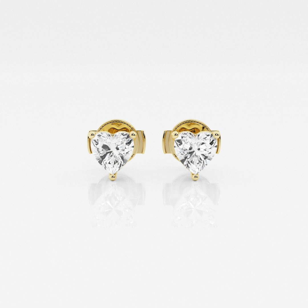 Heart Cut FG-VS2 Lab-Grown Diamond Stud Earrings