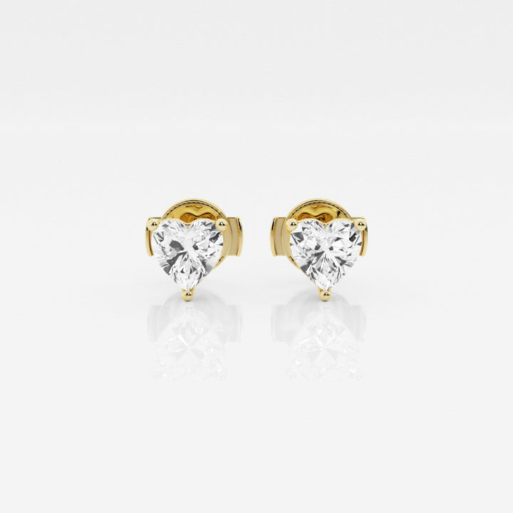 Heart Cut FG-VS2 Lab-Grown Diamond Stud Earrings