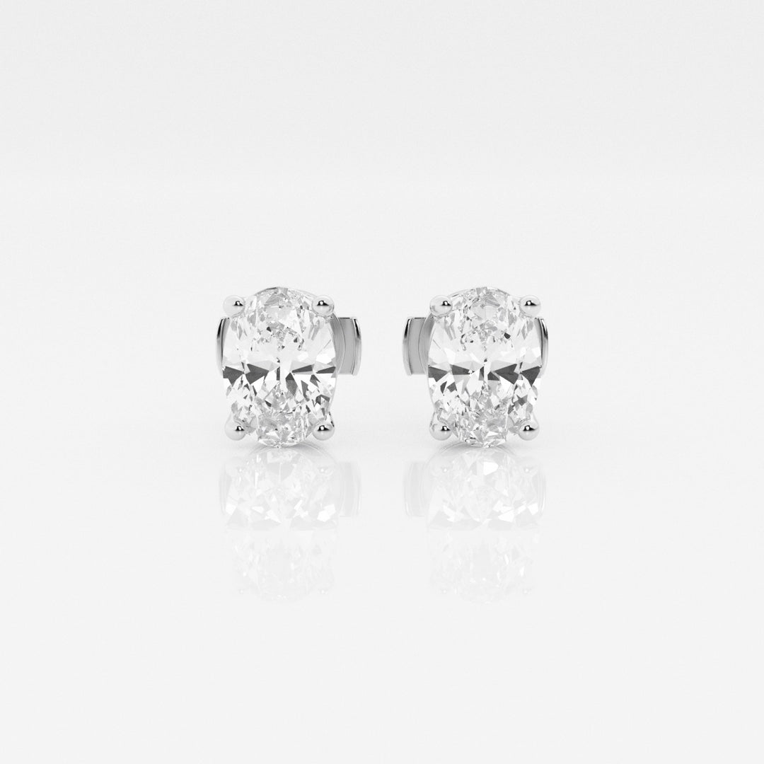 Oval Cut FG-VS2 Lab-Grown Diamond Solitaire Stud Earrings