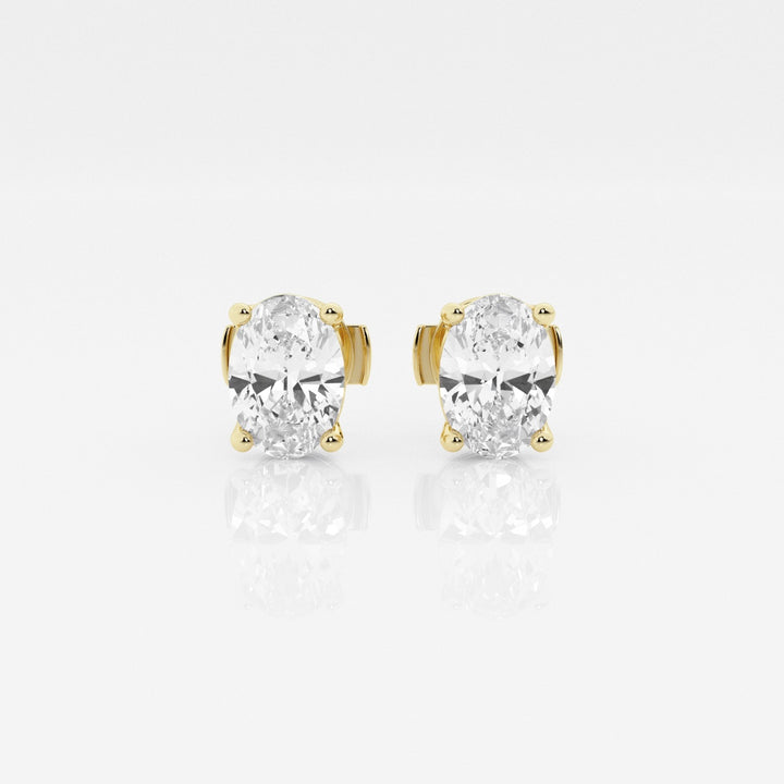 Oval Cut FG-VS2 Lab-Grown Diamond Solitaire Stud Earrings
