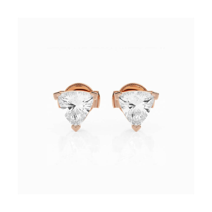 Trillion Cut FG-VS2 Lab-Grown Diamond Stud Earrings