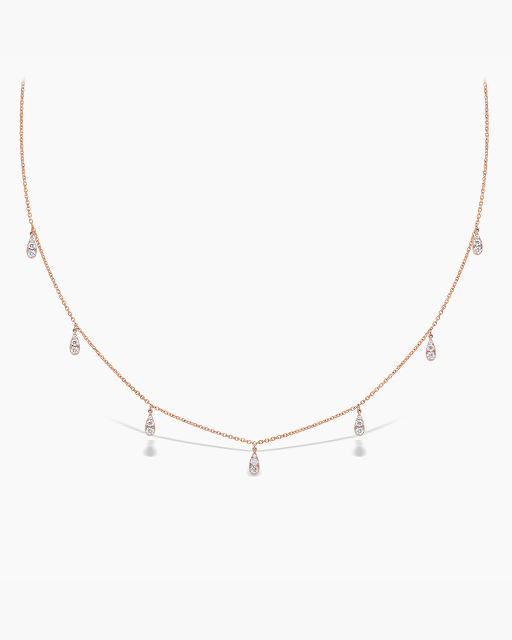 Dangling Diamond Rain Drop Moissanite Necklace For Her
