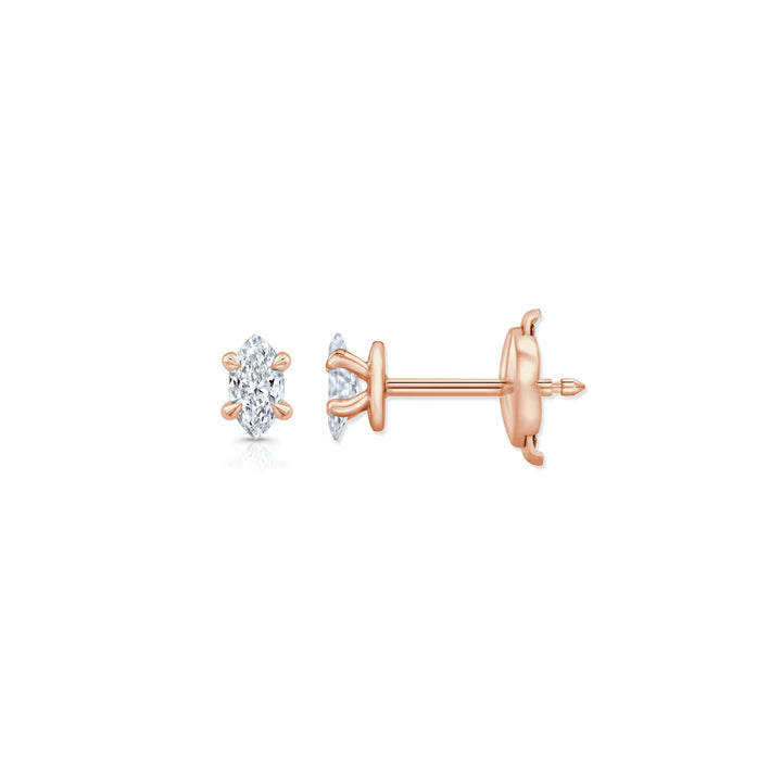 Marquise F-VS1 Lab-Grown Solitaire Stud Earrings For Women