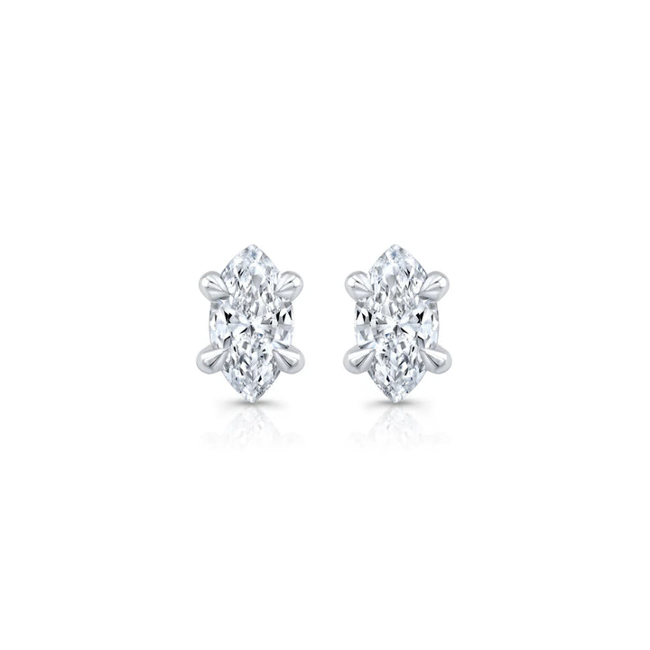 Marquise F-VS1 Lab-Grown Solitaire Stud Earrings For Women