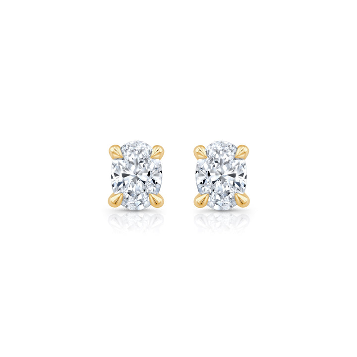 Oval F-VS1 Lab-Grown Solitaire Stud Earrings For Women