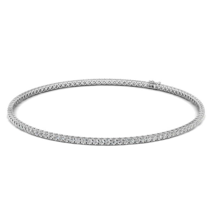 Round Cut Diamond Moissanite Tennis Necklace For Her