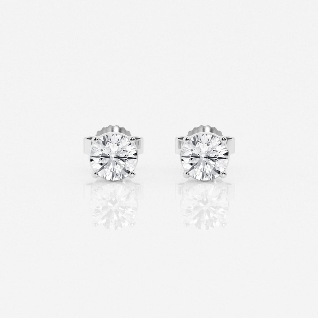 Round FG-VS2 Lab-Grown Diamond Solitaire Stud Earrings