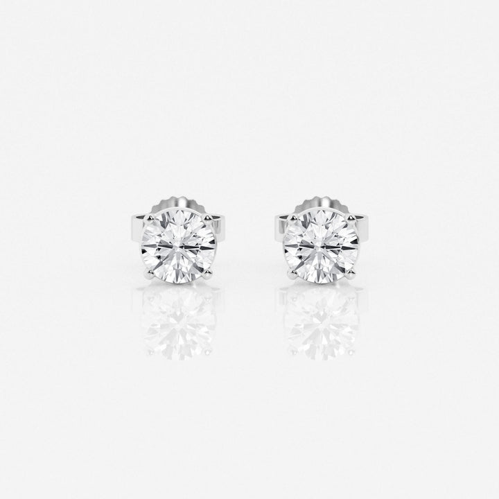 Round FG-VS2 Lab-Grown Diamond Solitaire Stud Earrings