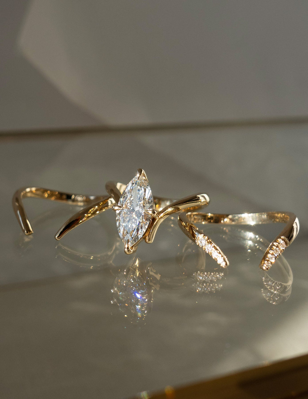 1.50CT Marquise F-VS Lab Grown Eve Wedding Ring Set ~TRIPLE SET