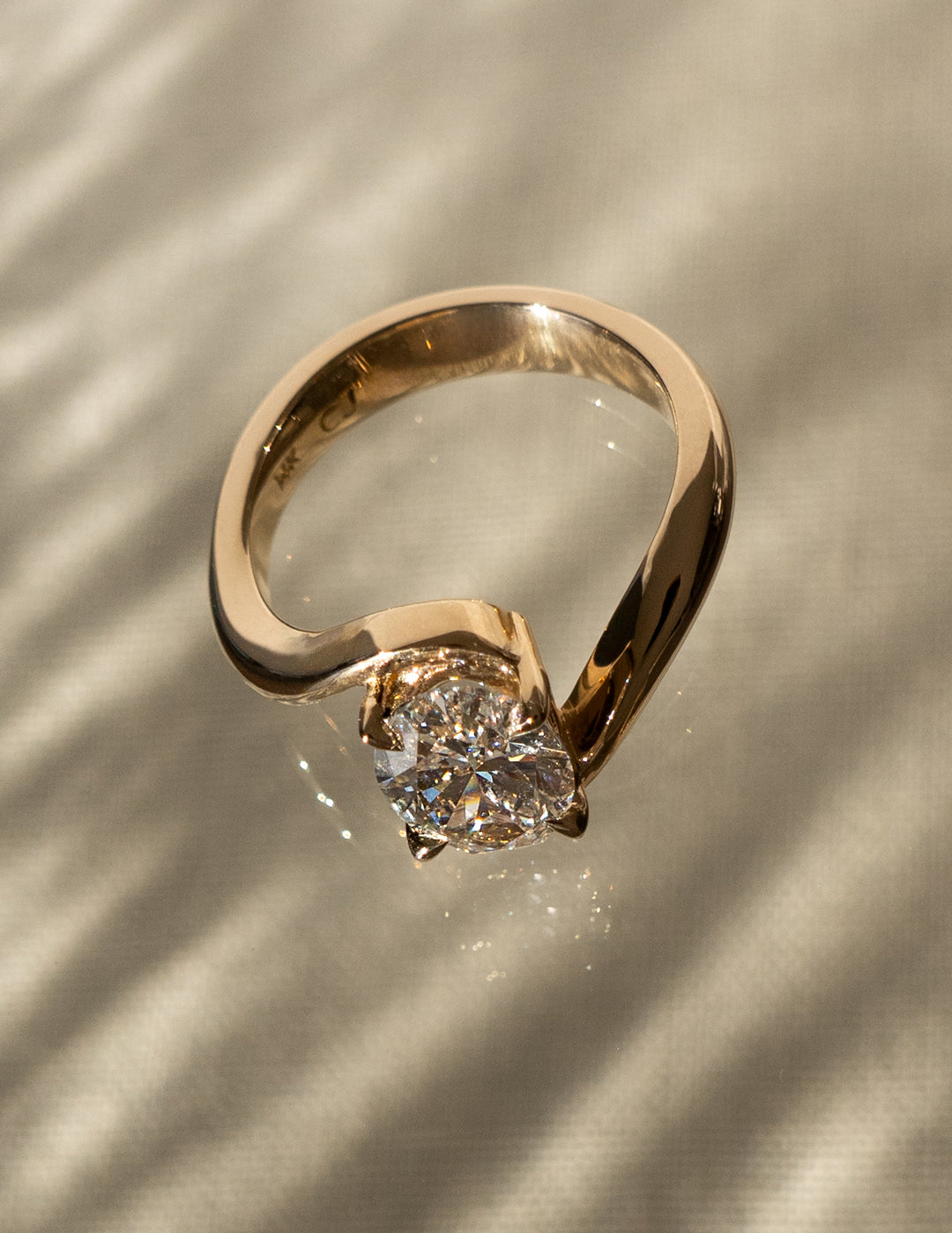 1.50CT-2.50CT Oval Cut Lab Grown Diamond Bypass Engagement Ring